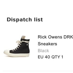 Rick Owens DRKSHDW High Top